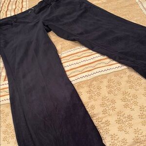 White House Black Market Velvet Black Pants, cotton blend, machine washable, 8R